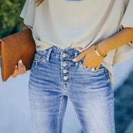 Holly | Vintage taillierte Flare-Jeans