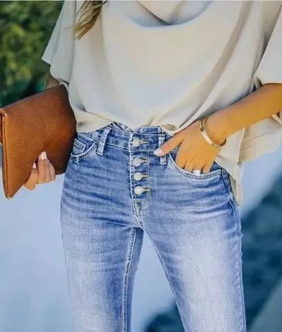 Holly | Vintage taillierte Flare-Jeans