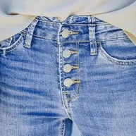 Holly | Vintage taillierte Flare-Jeans