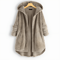 WW | Wärmende Strickjacke mit weichem Futter und Kapuze für Damen