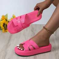 WW | Bequeme Flip Flops Sandalen mit Dickem Boden und Rutschfester