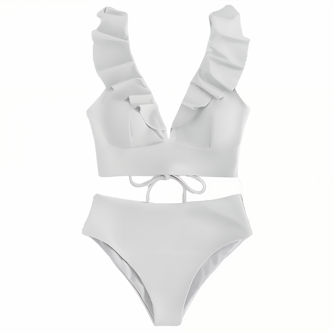 W&W Mode | Bikini-Set mit Rüschen und hoher Taille