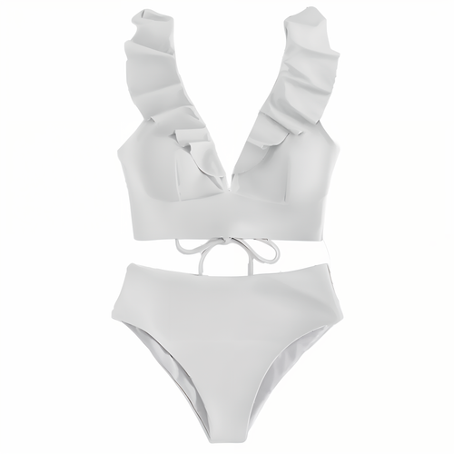 W&W Mode | Bikini-Set mit Rüschen und hoher Taille