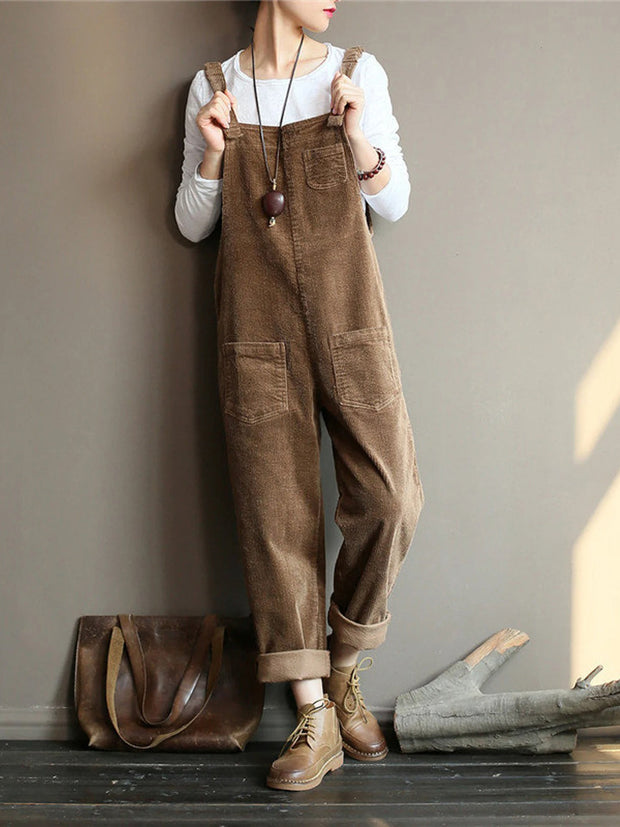 WW | Samt Jumpsuit mit weiten Beinen | Stilvolles und bequemes Design