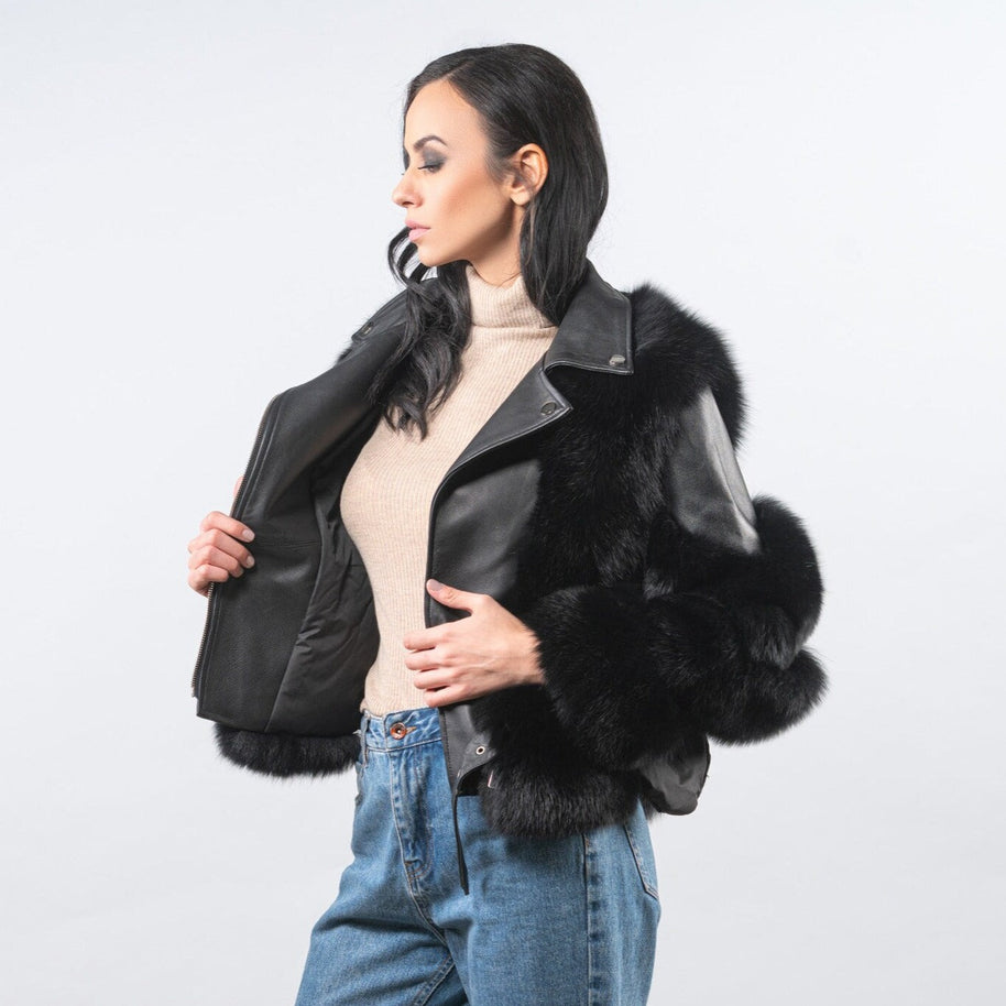 WW™ - Luxus Leder Pelz Jacke [Letzter Tag Rabatt]