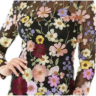 WW | Minikleid Mit Floralen Applikationen Und Durchscheinender Optik