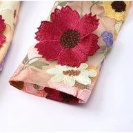 WW | Minikleid Mit Floralen Applikationen Und Durchscheinender Optik