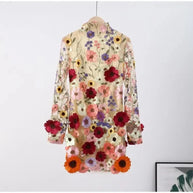 WW | Minikleid Mit Floralen Applikationen Und Durchscheinender Optik