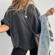 Oversized Shirt mit Nieten