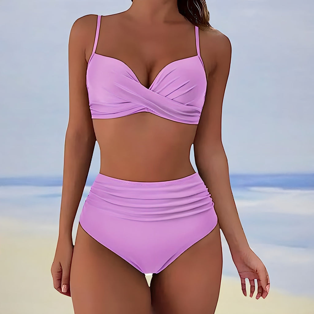WW | Bikini mit hoher Taille für Damen, Sommer Bademode