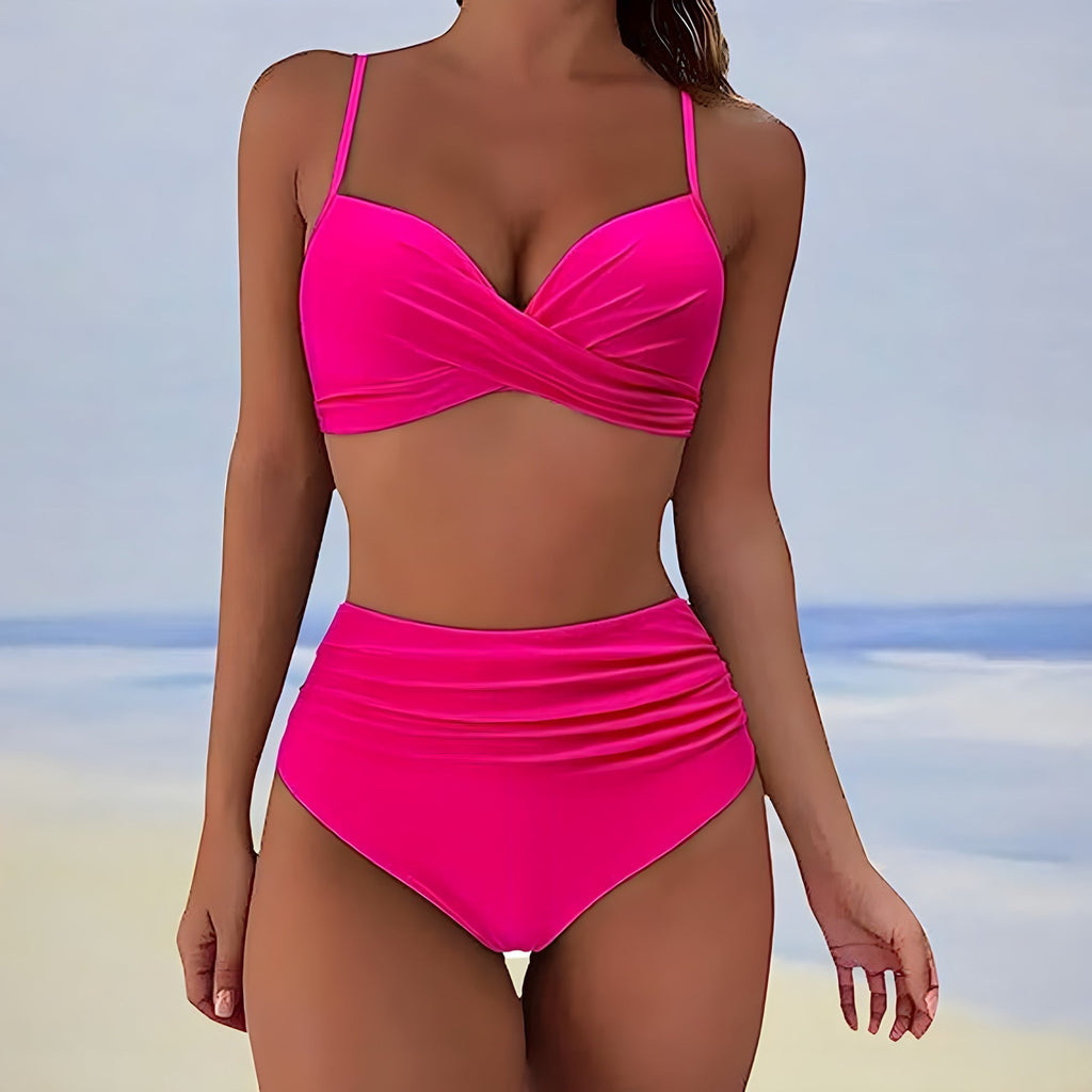 WW | Bikini mit hoher Taille für Damen, Sommer Bademode