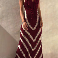 Ärmelloses Maxikleid mit V-Ausschnitt