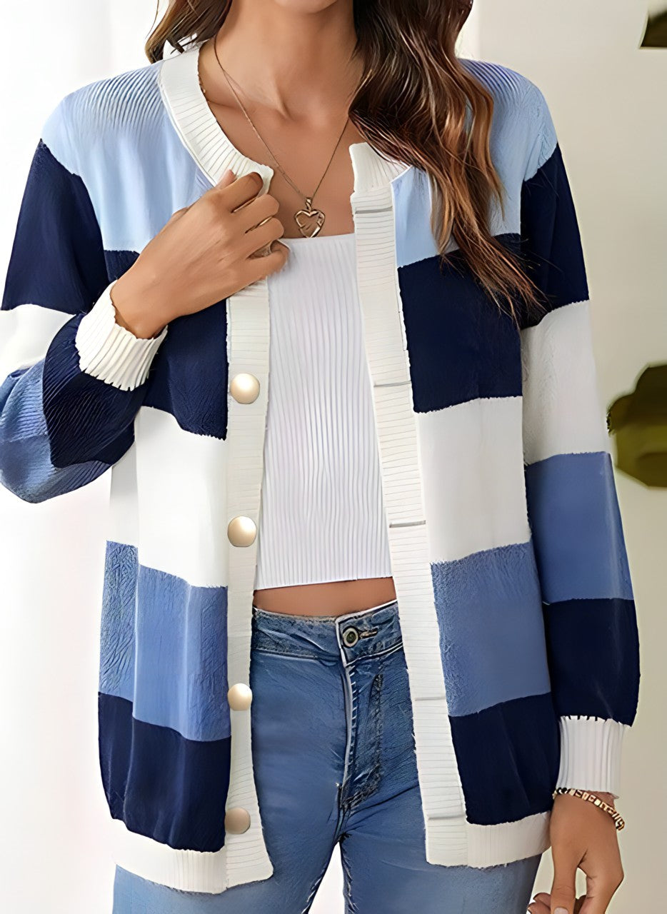 W&W Mode Cardigan | Trendige weiche Strickjacke für Damen