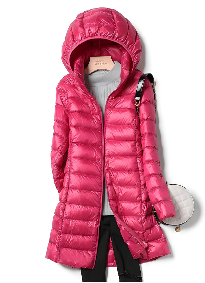W&W Mode Lange Daunenjacke für Damen