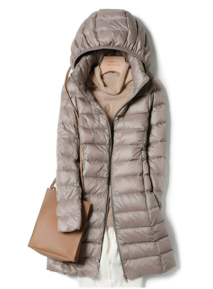 W&W Mode Lange Daunenjacke für Damen
