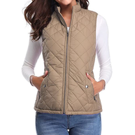 WW | Gestepptes Zip-Up-Weste mit Taschen für Damen