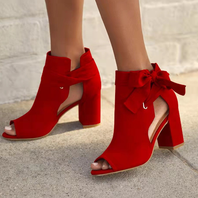 WW | Elegante Sandalen Mit Mittelhohem Absatz Und Schleife Für Frauen