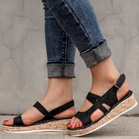 WW | Bequeme Sandalen Mit Ergonomischem Fußbett Und Klettverschluss Für Damen