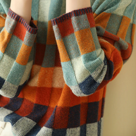 Lia™ - PATCHWORK-ROLLKRAGENPULLOVER IM KASCHMIR-CHIC