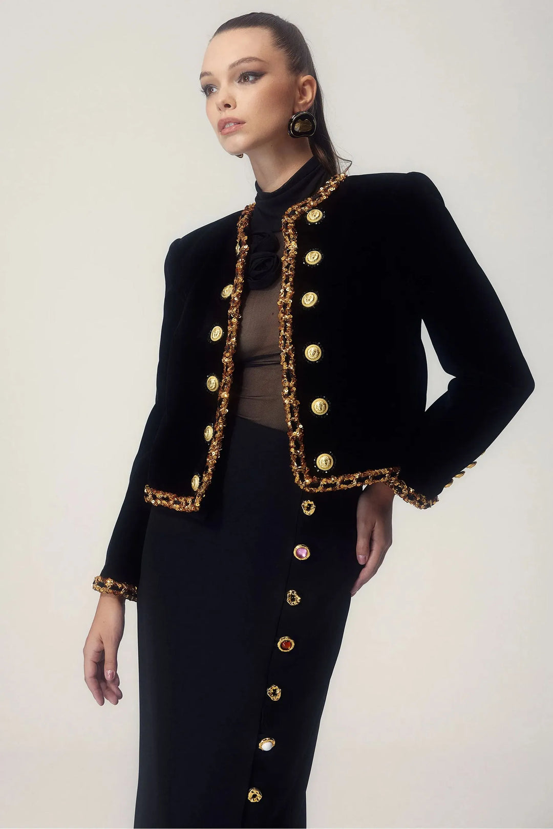 W&W Mode - Elegante Jacke mit Knöpfen