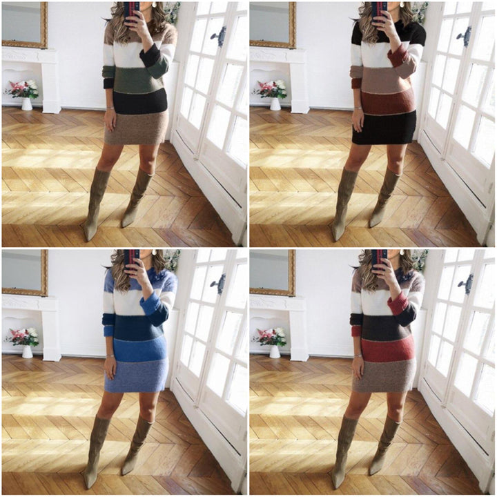 W&W Mode | Gestreiftes Strickkleid