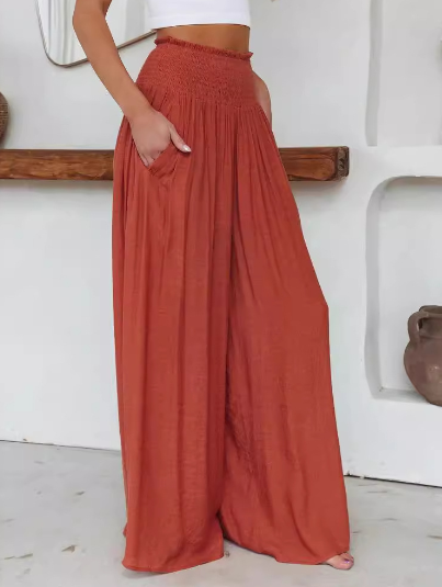 Casual Hose mit weiten Beinen