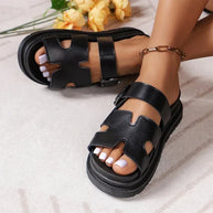 Sommerliche Slingback-Sandalen mit Rom Ausstrahlung