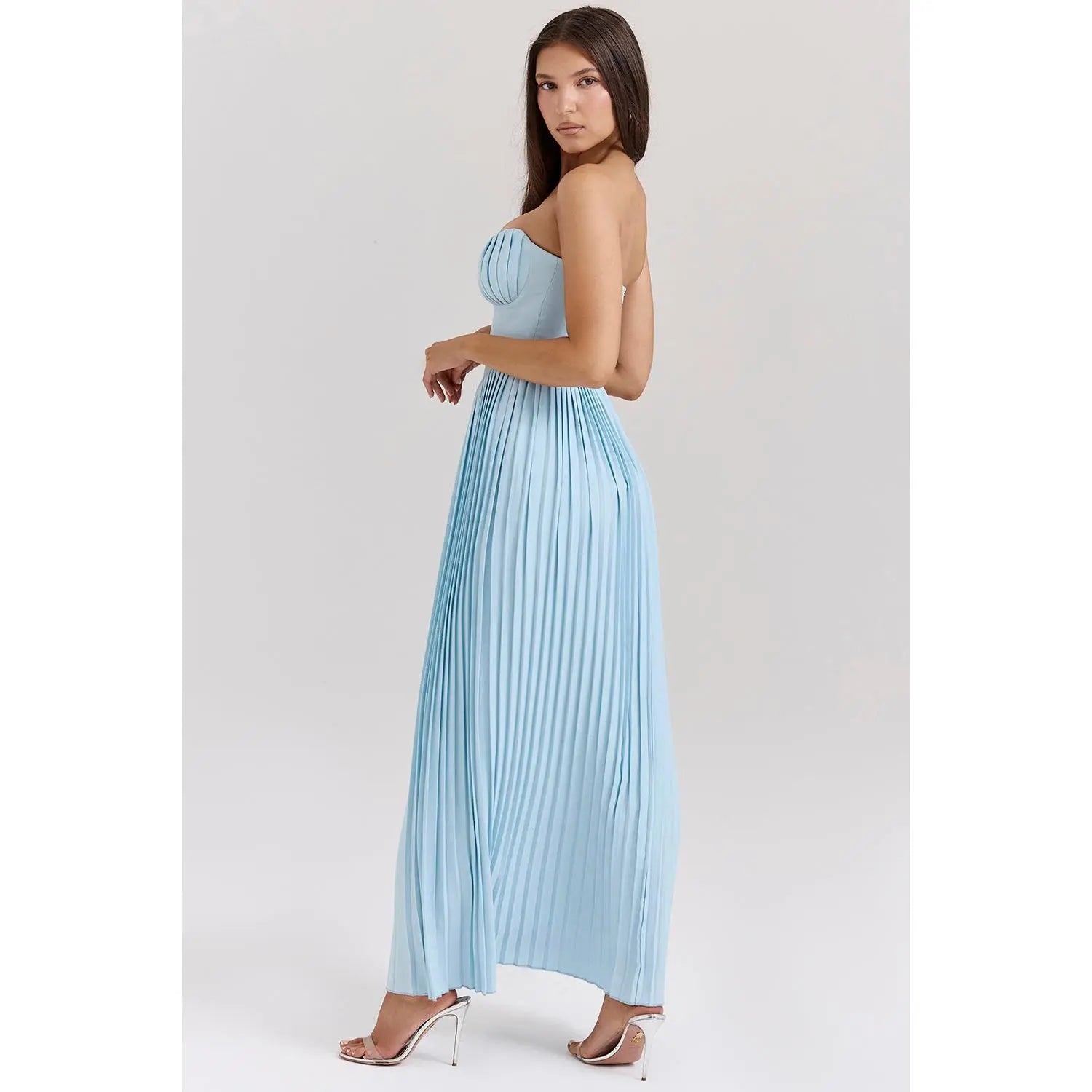 WW | Luxuriöses Schulterfreies Maxikleid