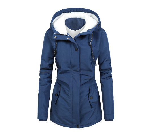 W&W Mode | Gefütterter Wintermantel mit Kapuze wasserdicht Damen