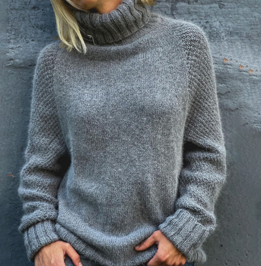 W&W Mode | Übergroßer Rollkragenstrickpullover für Frauen