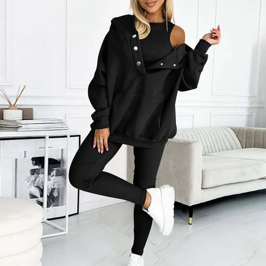 WW | Zweiteilige Damen-Set mit Kapuzenpullover