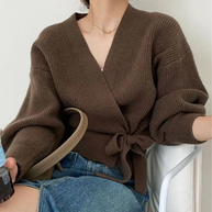 WW | Schicker Wickelpullover mit Bindegürtel