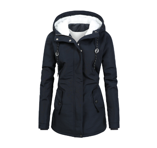 W&W Mode | Gefütterter Wintermantel mit Kapuze wasserdicht Damen