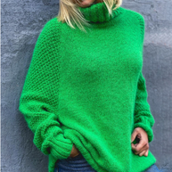 WW | Übergroßer Rollkragenstrickpullover für Frauen