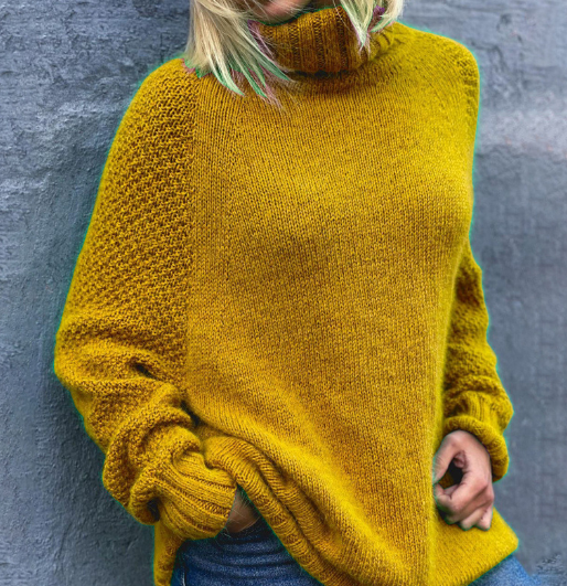 W&W Mode | Übergroßer Rollkragenstrickpullover für Frauen