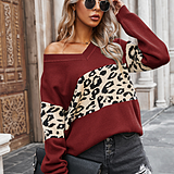 WOLFF V-Ausschnitt Leopard Pullover