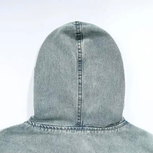 WW | Washed-Denim-Jacke mit Kapuze