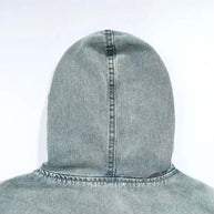 WW | Washed-Denim-Jacke mit Kapuze
