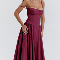 WW | Ärmelloses Midikleid Mit Korsett Passform