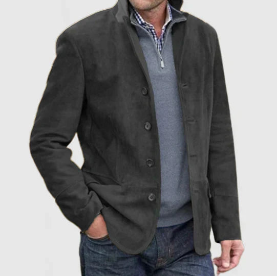 WW | Wildlederjacke Mit Knöpfen Für Herren
