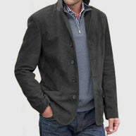 WW | Wildlederjacke Mit Knöpfen Für Herren