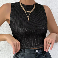WW | Funkelnde Pailletten Top Für Einen Glamourösen Look