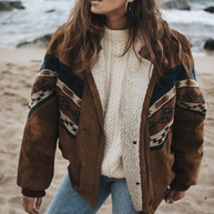 WW | Boho-Winterjacke mit Ethno-Muster