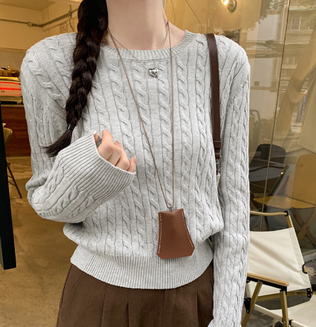 WW | Strickpullover mit R halsausschnitt