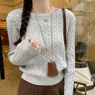 WW | Strickpullover mit R halsausschnitt