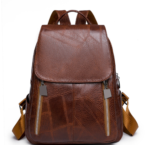 Damen-Lederrucksack mit diebstahlsicherem Design