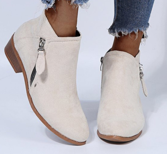 W&W Mode Stiefeletten | Damenstiefelette mit Reißverschluss und hochwertigem Fußbett