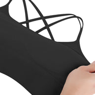 WW | 3er Pack Damen Sport Bh Gepolstert Crisscross Yoga Bh Nahtlos Mittel Impact Fitness Activewear