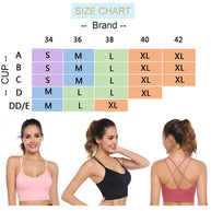 WW | 3er Pack Damen Sport Bh Gepolstert Crisscross Yoga Bh Nahtlos Mittel Impact Fitness Activewear