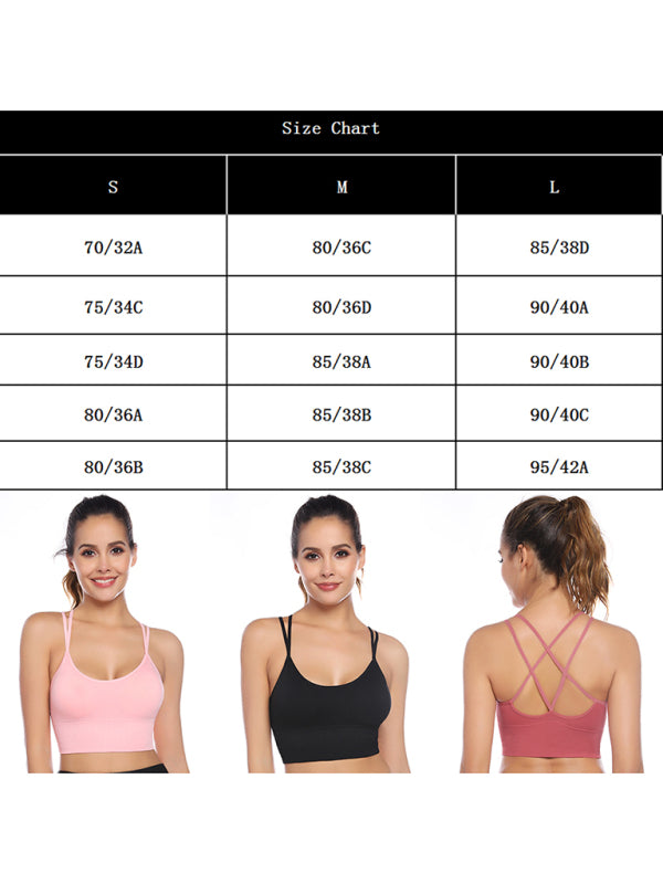 WW | 3er Pack Damen Sport Bh Gepolstert Crisscross Yoga Bh Nahtlos Mittel Impact Fitness Activewear